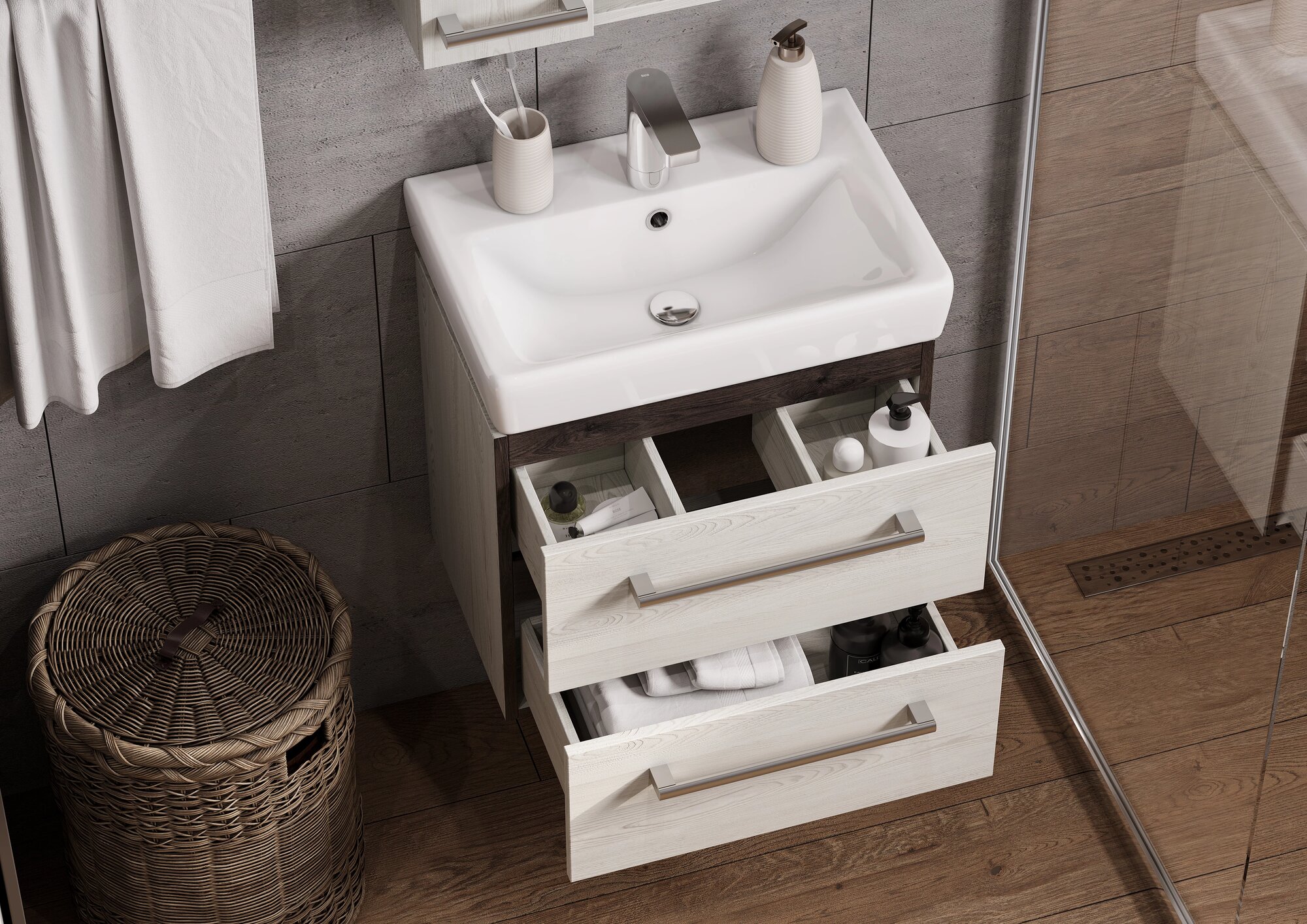 Тигода 1WH302127 Умывальник 55x38x16.5 см Акватон - фото №9