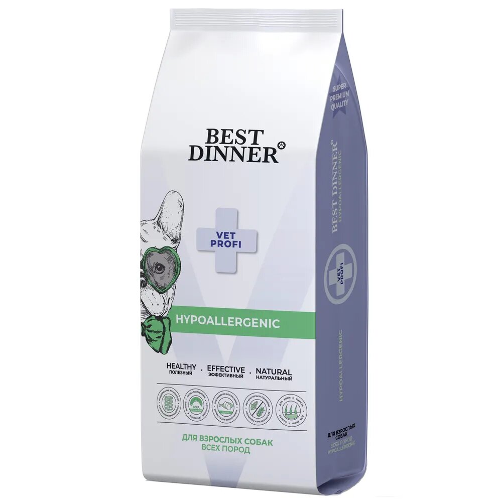 Сухой корм Best Dinner Vet Profi Hypoallergenic, диетический, при пищевой аллергии и непереносимости у собак 12 кг — фото 1