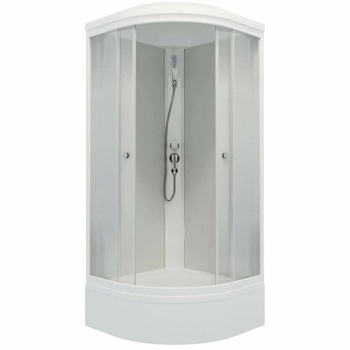 Душевая кабина Тритон (Triton) Лайт 900х900х2315 мм прозрачный 4 мм профиль белый (Щ0000061850) В (7 мест+сифон D50)