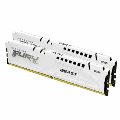 Kingston Модуль памяти Kingston 64GB 5600MTs DDR5 CL36 DIMM Kit of 2 FURY Beast White EXPO KF556C36BWEK2-64 24005₽