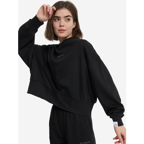 фото Свитшот kappa logo women's knitted jumpers w/o zip, размер 42/44, , черный