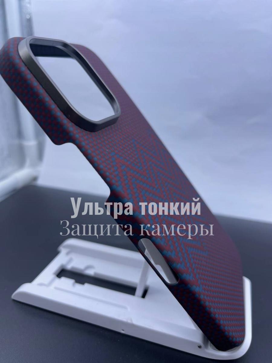 Чехол на Айфон 16 про / Чехол iphone 16 Pro / из кевлара противоударный OH-MVP Kevlar карбон (арамид) — фото 1