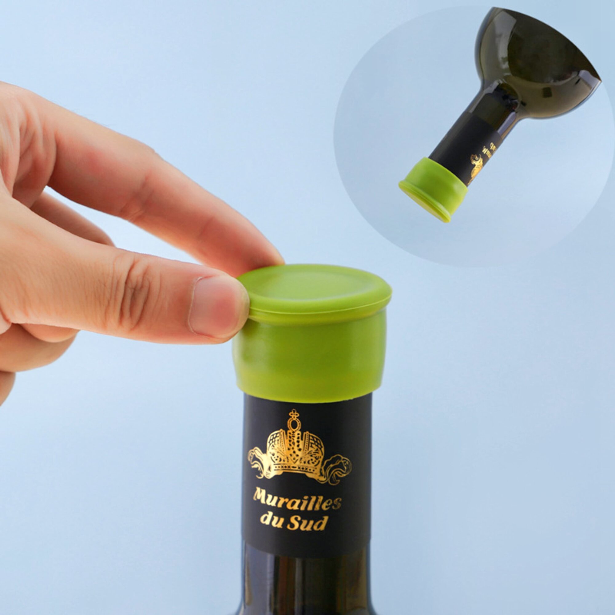 Обзор: Пробка для бутылок, 3 шт в наборе, многоразовая, силикон, для вина, коричневая/чёрная/жёлтая.