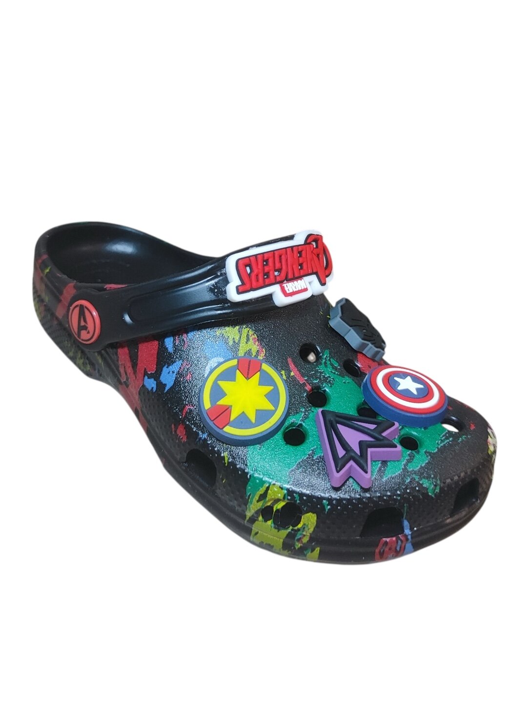 Сабо Crocs Avengers, размер 33-34, черный — фото 1