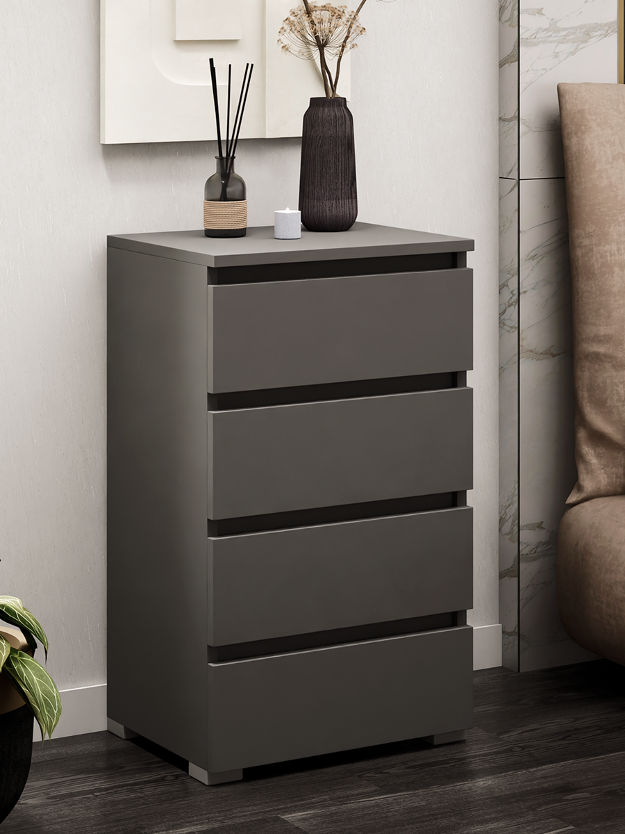 Тумба MFMaster Vitto-50 ЛДСП 4 ящика оникс 718 см x 324 см x 404 см