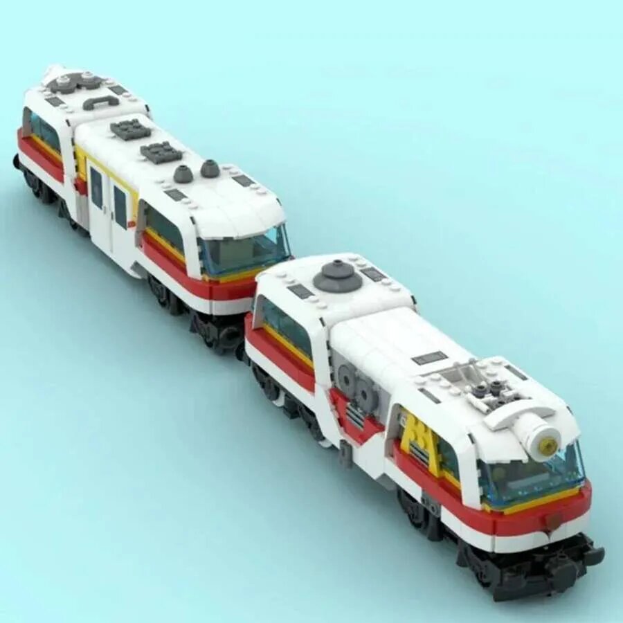 MOC Будущий пассажирский поезд 783 деталей