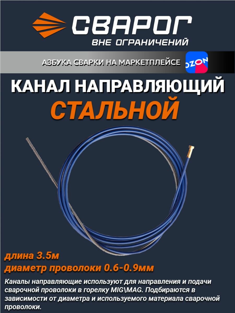 Канал направляющий 35 м синий (0.6 - 0.9) сварог