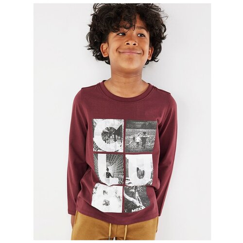 фото Лонгслив для мальчиков mexx; цвет bordeaux red р. 146-152