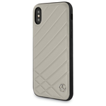 Накладка Mercedes Pattern ll Hard Leather для iPhone X / XS - Grey - изображение