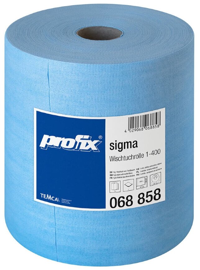 Протирочный материал в рулонах Profix Sigma голубой (1 рул х 400 л)