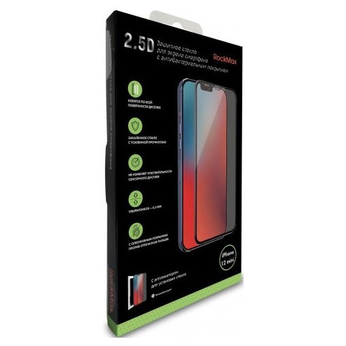 Защитное стекло RockMax Antibac для Apple iPhone 12 mini