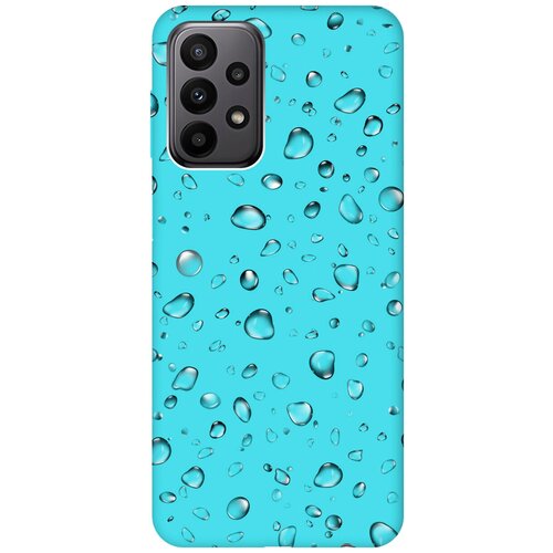 Матовый чехол Rain для Samsung Galaxy A23 4G / Самсунг А23 4Г с 3D эффектом бирюзовый матовый чехол rain для samsung galaxy a23 4g самсунг а23 4г с 3d эффектом бирюзовый