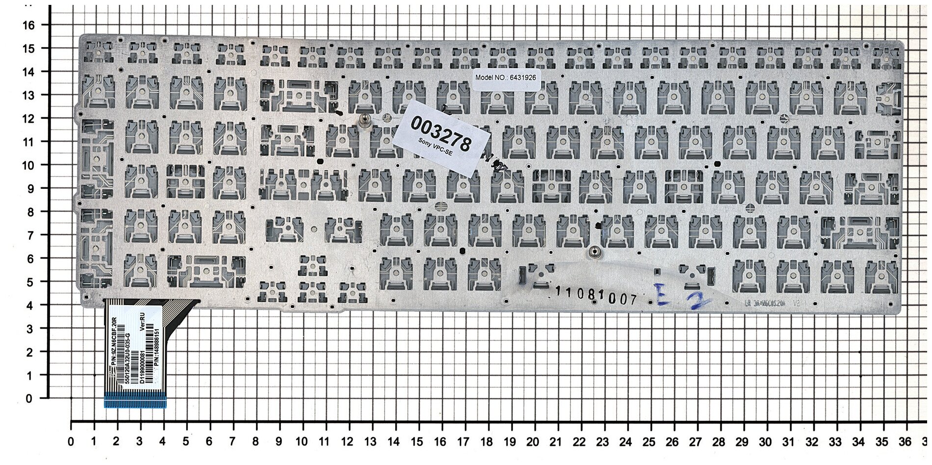 Клавиатура для ноутбука Sony Vaio 01 550120A02U0-035-G черная без рамки