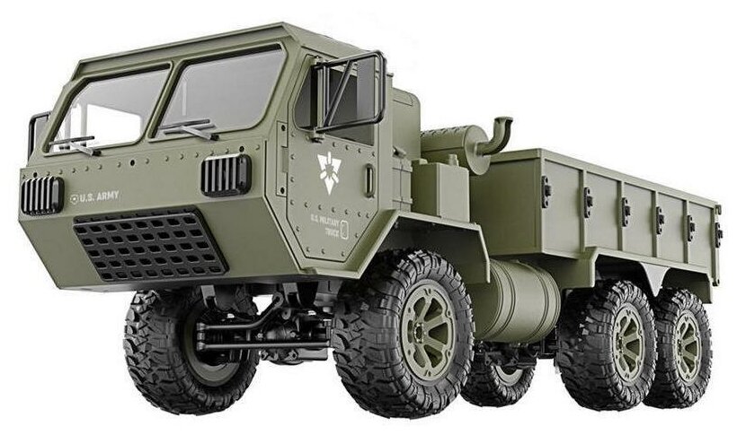 Радиоуправляемая машина американский военный грузовик 6WD 2.4G 1/16 RTR Heng Long FY004A