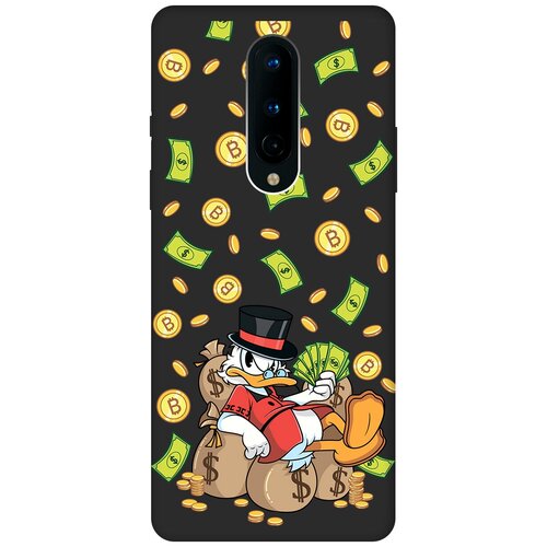 Матовый чехол Rich Scrooge для OnePlus 8 / ВанПлюс 8 с 3D эффектом черный матовый чехол tennis w для oneplus 8 pro ванплюс 8 про с 3d эффектом черный