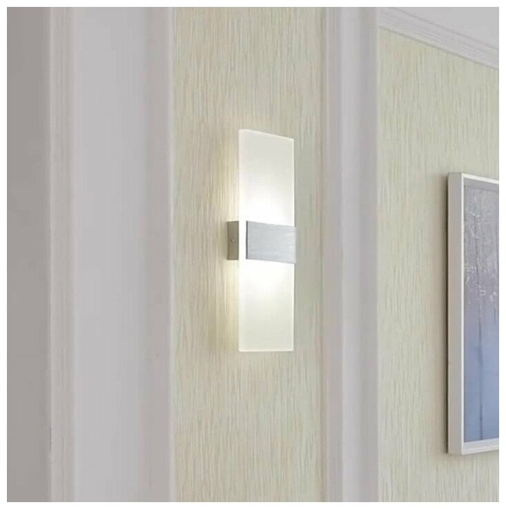 Настенный светильник , Бра для коридора, Прикроватный светильник для спальни WHITE 2211 C, 6 Вт - фотография № 1