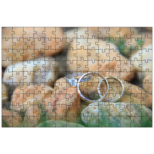фото Магнитный пазл 27x18см."звенеть, обручальное кольцо, красивое кольцо" на холодильник lotsprints