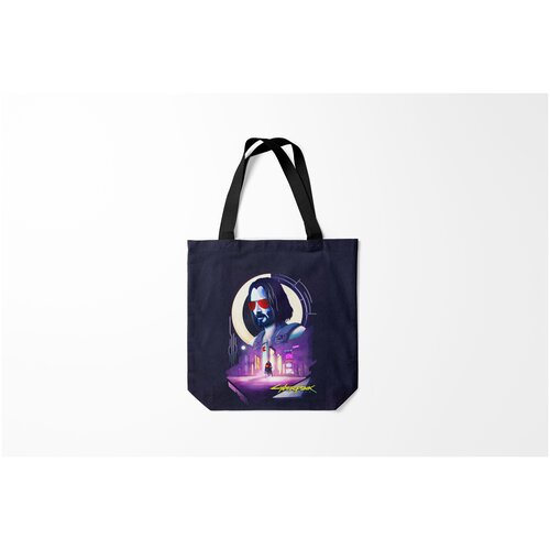 фото Сумка-шоппер / 40х40 см / геймерам / cyberpunk 2077 johnny burnettie