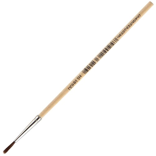 Кисть Пони, круглая, №1, дерево НИЛ - 1 шт.