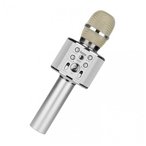 Bluetooth караоке-микрофон HOCO BK3 Cool Sound BT42 5W microSD серебряный 169000₽