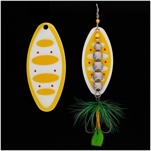 Блесна KYODA в индивидуальной упаковке, вращающаяся, размер 5, вес 38,0 гр, цвет 007