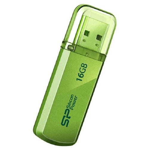 Флеш-память Silicon Power Helios 101 16GB USB 2.0, зеленый, алюминий, 1 шт.