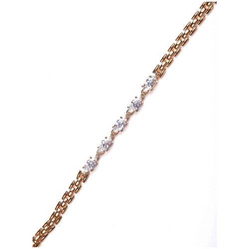 Плетеный браслет Lotus Jewelry, хрусталь, размер 18 см, бесцветный браслет с фианитом шампань маркиза малая