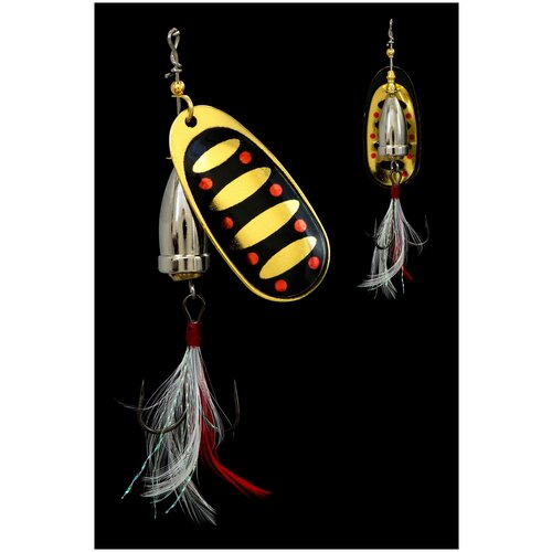 Блесна KYODA Brass в индивидуальной упаковке, вращающаяся, размер 1, вес 4,0 гр, цвет 001