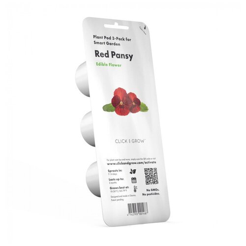 Комплект картриджей Click And Grow Red Pansy Plant Pods 3 шт. для умного сада Click And Grow Красные Анютины Глазки