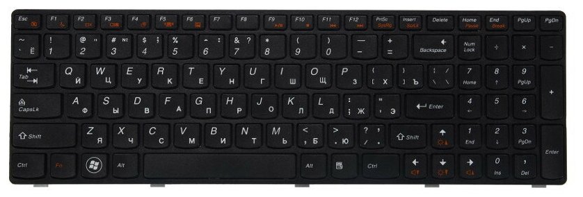 Клавиатура для Lenovo IdeaPad B570 B570E B590 Z570 Z575 T4TQ-RU MP-10A33SU-6861