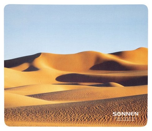 Коврик для мыши SONNEN DESERT, резина + ткань, 260х220х3 мм, 513296