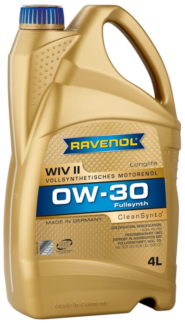 Моторное масло RAVENOL WIV II SAE 0W-30 ( 4л) new