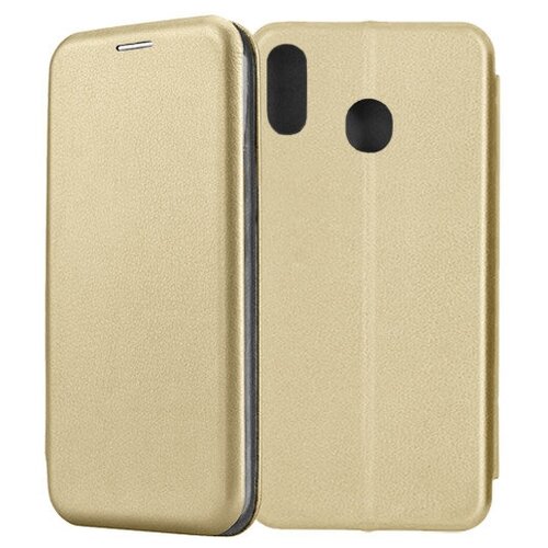 фото Чехол-книжка fashion case для samsung galaxy m20 m205 золотой