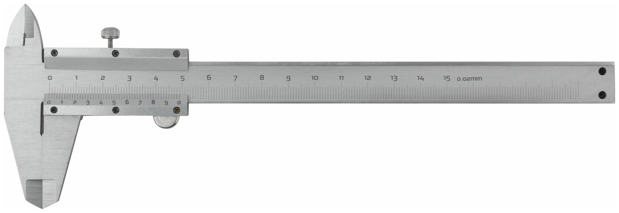 Металлический нержавеющий штангенциркуль в пластиковом кейсе 150 мм/0.02 мм FIT (арт. 19844) - фотография № 2