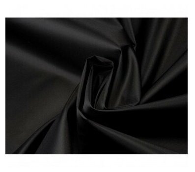 Курточная Ткань для шитья Ткань Оксфорд 210D PU1000, Текса ВЕЙ, плотность 95, ширина 1,5*5, черный