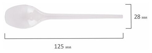 Одноразовые пластиковые чайные ложки Белый аист 607831 - фотография № 5