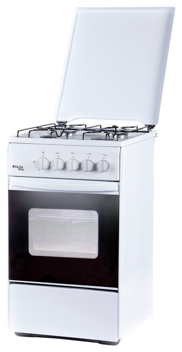 Плита газовая лада Nova RG 24044 W0, 50 л, крышка, белый