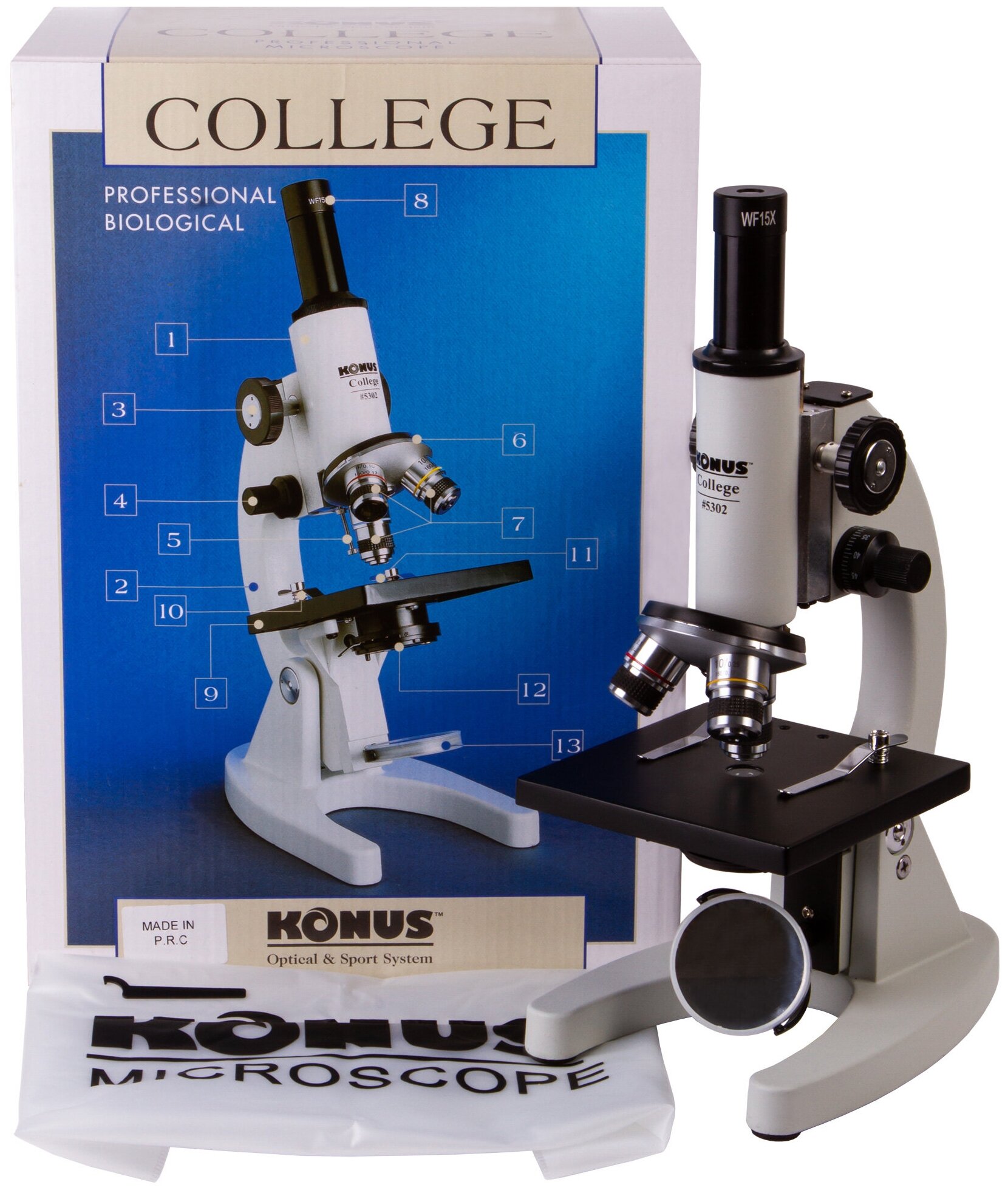 Микроскоп Konus College 600x - фото №3