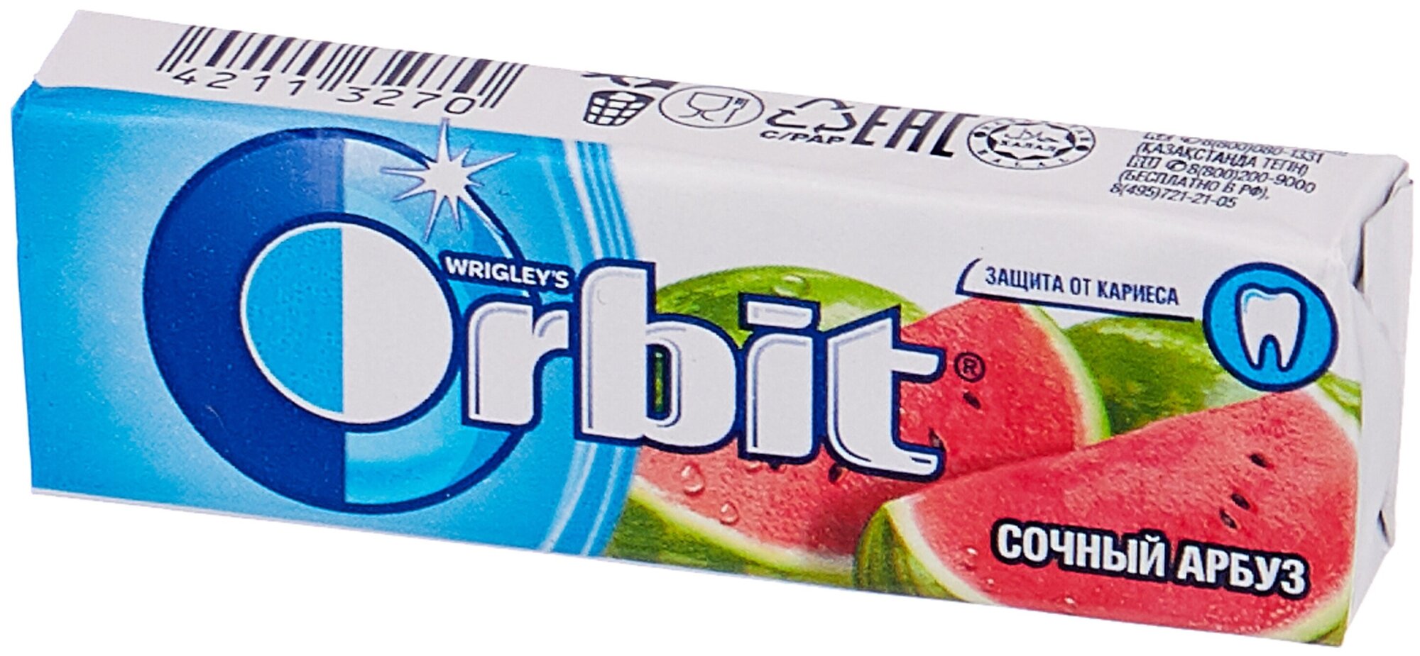 Жевательная резинка Orbit Сочный арбуз без сахара. по 13.6 г. 10 шт. 10 шт. - фотография № 2