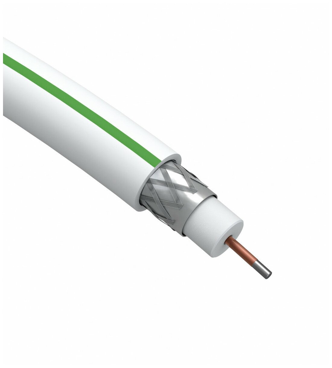 ЭРА Кабель коаксиальный SAT 703 B,75 Ом, CCS/(оплётка Al, 75%), PVC, цвет белый, бухта 100 м, SIMPLE