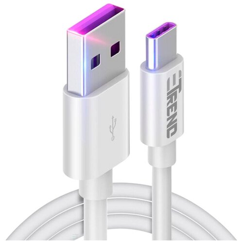 Кабель USB - TypeC 5A для быстрой зарядки и передачи данных (2 м) комплект сзу 36w на 2 usb для быстрой зарядки кабель typec 5a qc 3 0