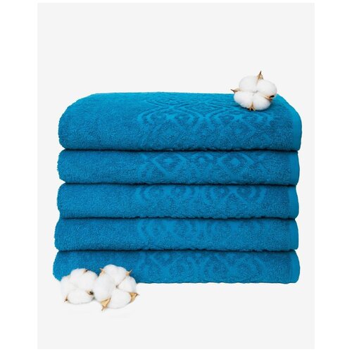 фото Набор махровых полотенец "ritmika"; синий; размер:набор из 5 штук 50х80 всё себе