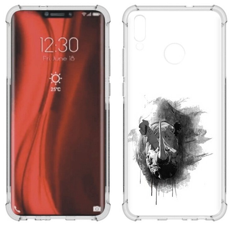Чехол задняя-панель-накладка-бампер MyPads носорог для Huawei Honor 8X (JSN-L21) 6.5 противоударный