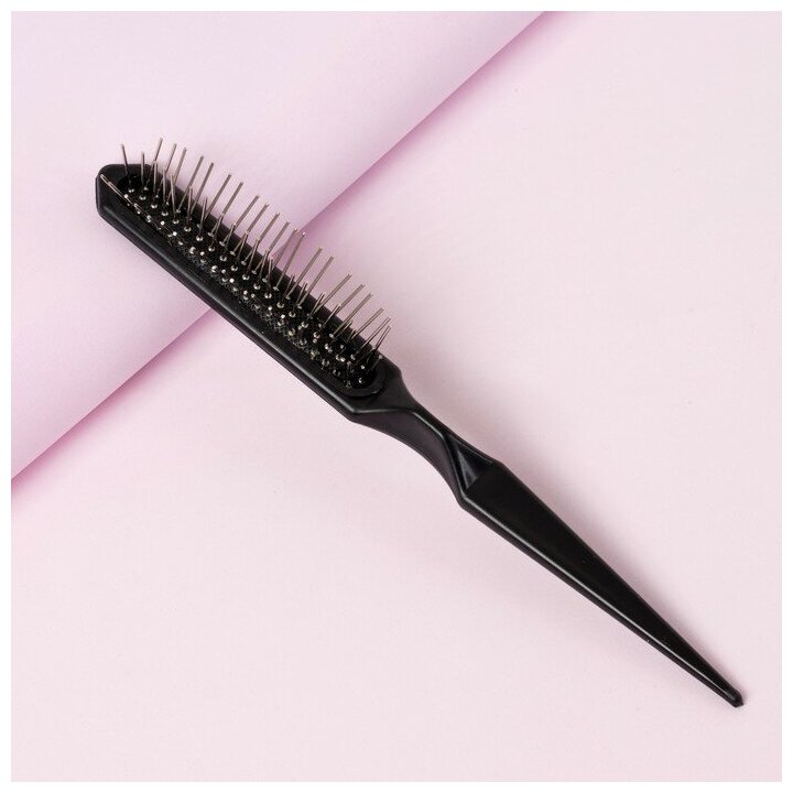 фото Расчёска массажная, 2,5 × 21,3 см, цвет чёрный