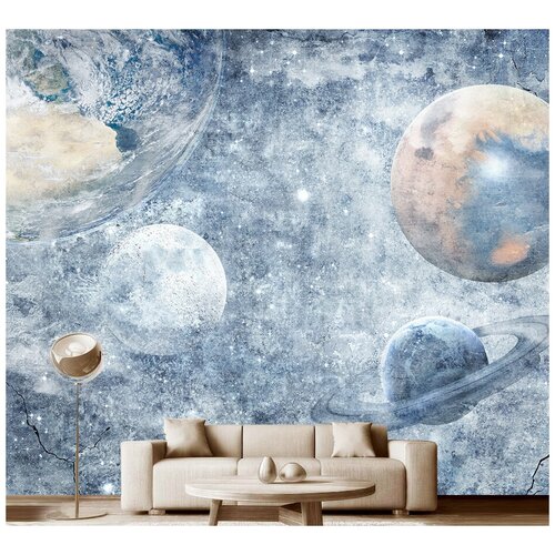 Фотообои на стену космос Модный Дом Планеты во льду 350x300 см (ШxВ) фотообои модный дом природа во мраке 270x400 см