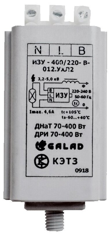 Устройство зажигающее импульс. ИЗУ-400/220-В-012 УХЛ2 GALAD 10160 (2шт. в упак.)