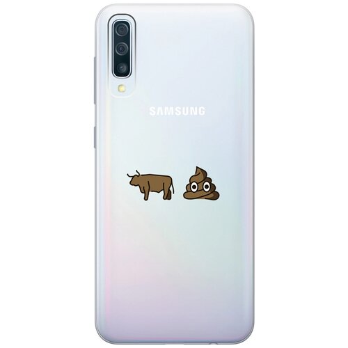 Силиконовый чехол с принтом Bull Shit для Samsung Galaxy A50 / A50s / A30s / Самсунг А50 / А30с / А50с защитный чехол на samsung galaxy a50 a50s a30s самсунг а50 а30с а50с прозрачный
