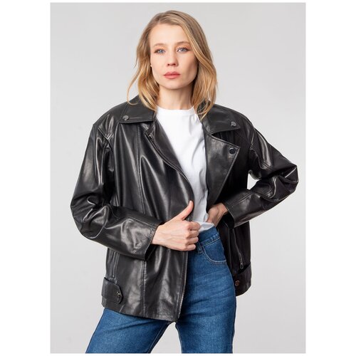 фото Кожаная куртка 01, каляев, размер 42, молочный