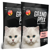Корм сухой для кошек с чувствительным пищеварением GRAND PRIX Sensitive Stomachs с индейкой, 2 шт по 300 г.