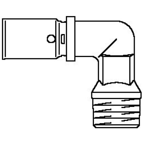 Прессовый угольник-переход Oventrop с наружной резьбой 32 х 3,0 мм х R 1 НР, 1512348 пресс угольник нр 26х3 0 мм х r3 4 арт 1512347 oventrop cofit p